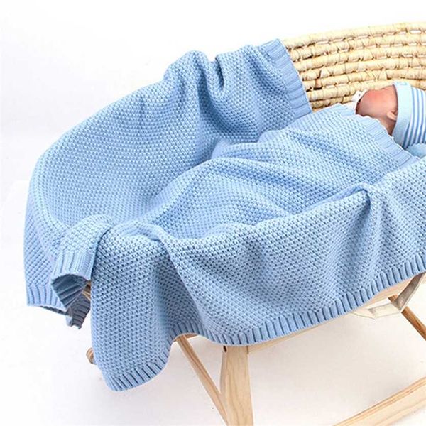 

stroller blankets knitted born swaddle wrap super soft toddler infant bedding quilt for bed sofa basket 220209