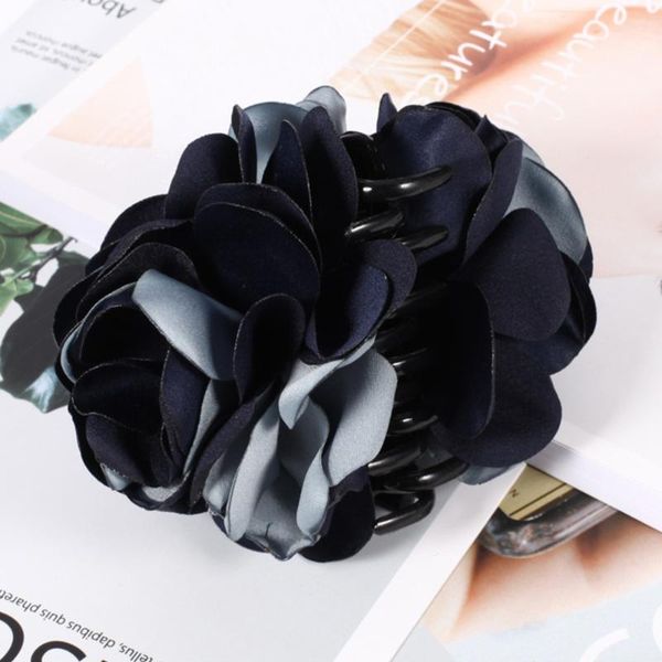 

hair clips 4 pcs large ribbon rose flower bow jaw clip barrette