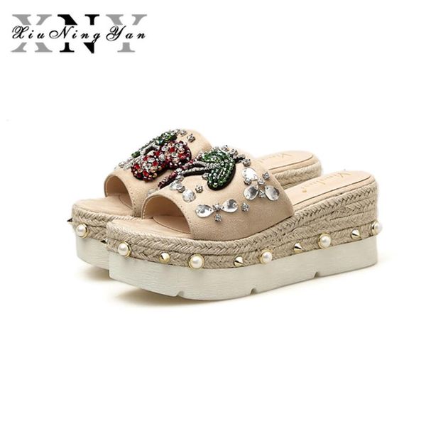 

women summer sandals style party wedding shoes woman platform wedges fashion high heels female slippers, Black