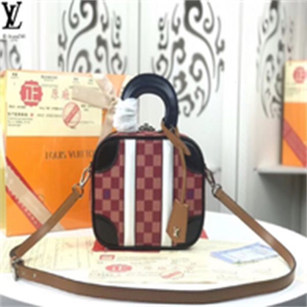 

brand designer luxury 7s8r m44582 fashion small square bag red women handbags iconic bags handles shoulder bags totes cross body bag clu, Red;black