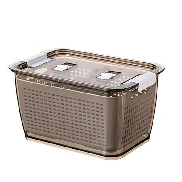 

kitchen plastic storage box,fresh-keeping box,refrigerator fruit vegetable drain crisper,storage containers with lid bottles & jars