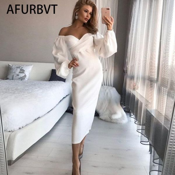 

casual dresses 2021 summer women's white solid puff sleeve v collar stapless high waist long dress for chic female, Black;gray