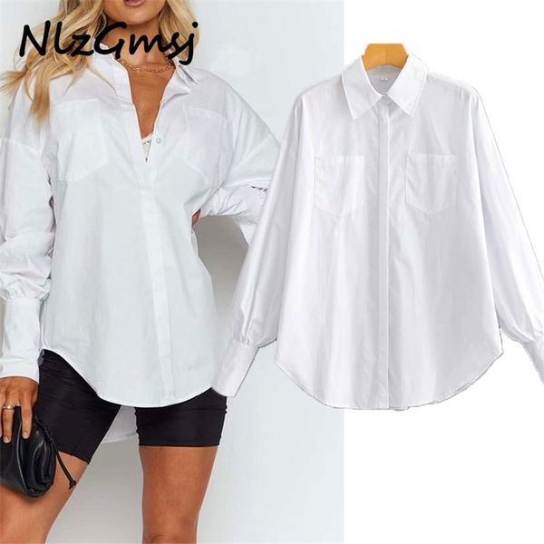 

blouse women england style vintage white cotton fashion pockets blusas mujer de moda casual shirt 210628