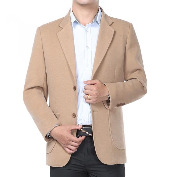 

men's suits & blazers waeolsa mens casual spring autumn jacket suit man slim fit blazer male notcned collar jackets beige homme, White;black