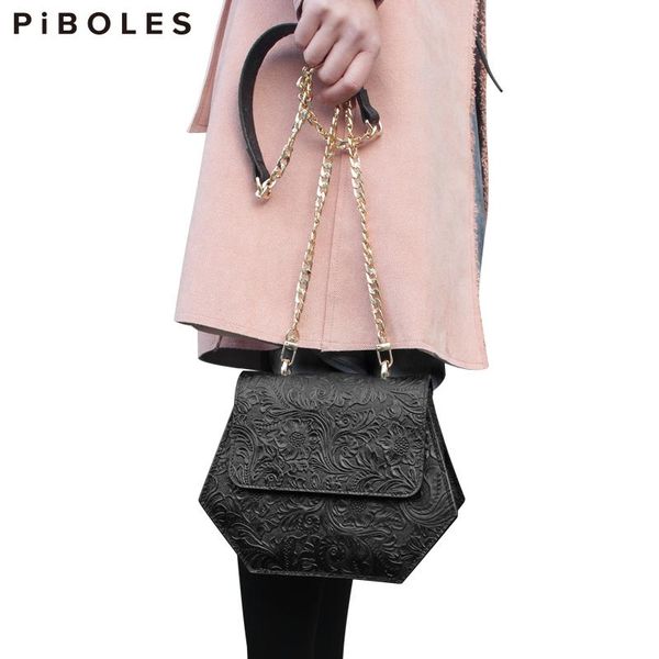 

evening bags retro genuine leather women shoulder bag handmade card slot sling messenger crossbody for ladies iron chain travel shopping