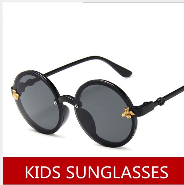Оптом детские солнцезащитные очки девочка мальчик милый летний круглый рама маленькие солнцезащитные очки детские очки версия мода детей