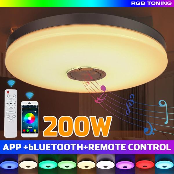 

ceiling lights 200w 40cm modern rgb led light home lighting app bluetooth music bedroom lamp smart lamp+remote control