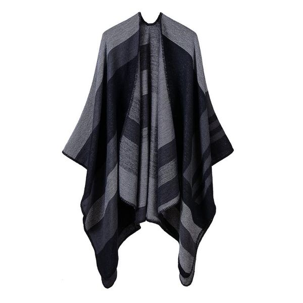 

scarves wj005 black plaid scarf women winter warm cashmere blanket wraps female lady pashmina thick foulard store, Blue;gray