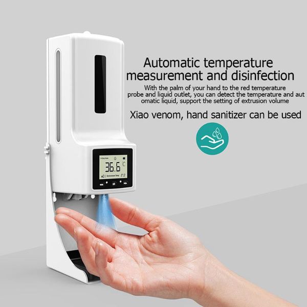 

liquid soap dispenser automatic induction household kitchen cleaning hand washer temperature display with alarm