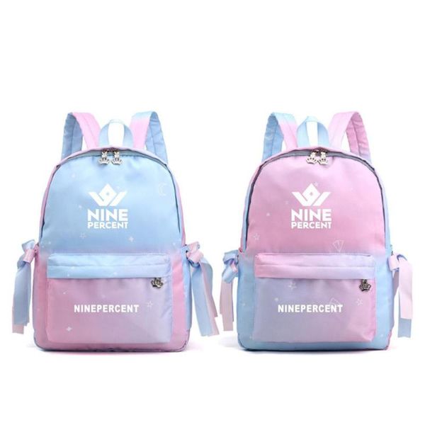 

backpack nine percent 9% school bags pink blue mochila travel laprandom send