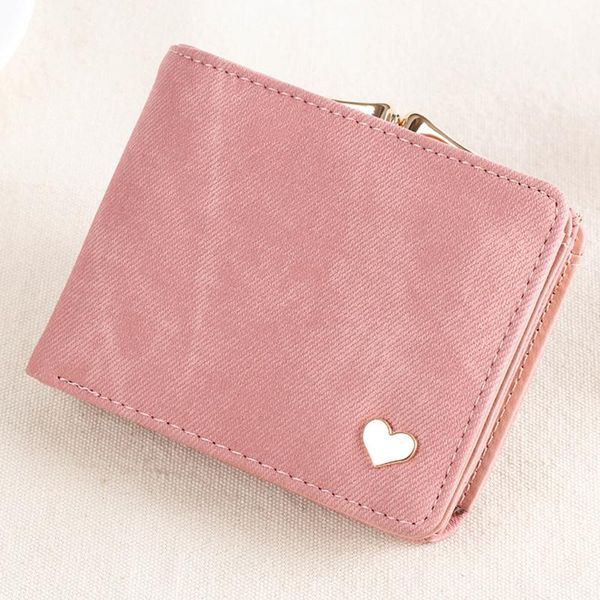 

wallets cute heart short women's wallet hasp pu leather female small solid mini clutch coin purse id card holder 2021, Red;black