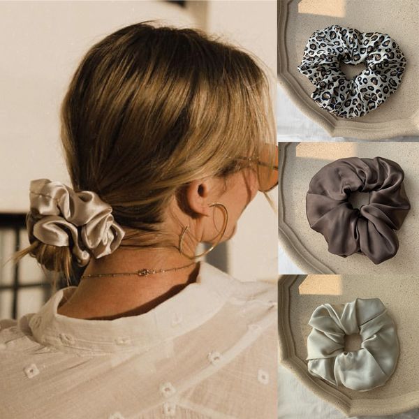 Vintage Seide Haargummis Frau Scrunchies Frankreich Stil elastisches Haarband Frauen Gummiband Haarschmuck Pferdeschwanzhalter