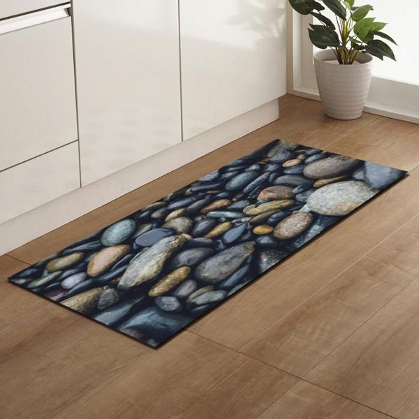 

carpets welcome doormat kitchen carpet stone printed rug anti-slip floor mat bathroom toilet water absorption tapete