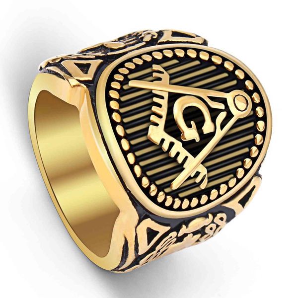 

ring stainless steel jewelry men's personality trendy man ag masonic titanium, Silver