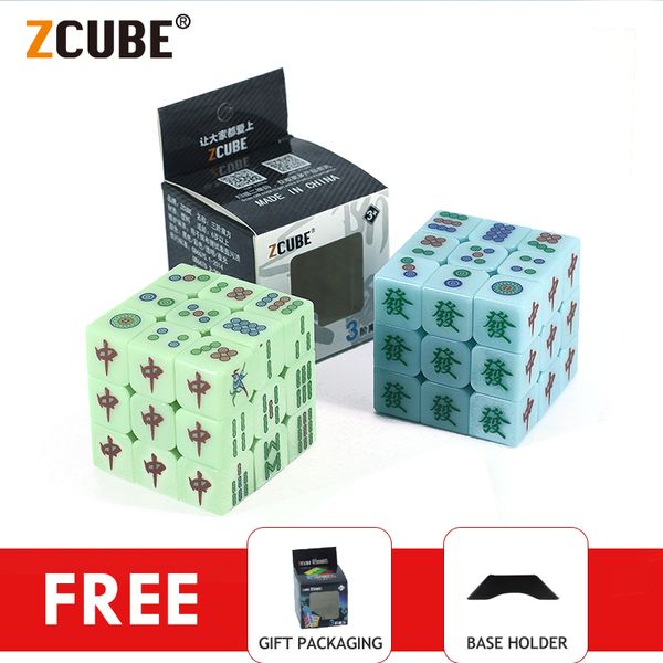 

Mahjong 3x3x3 Magic Cube Glowing Speed Puzzle Game Cubes Chinese Traditional Game Educational Toys for Children Kids