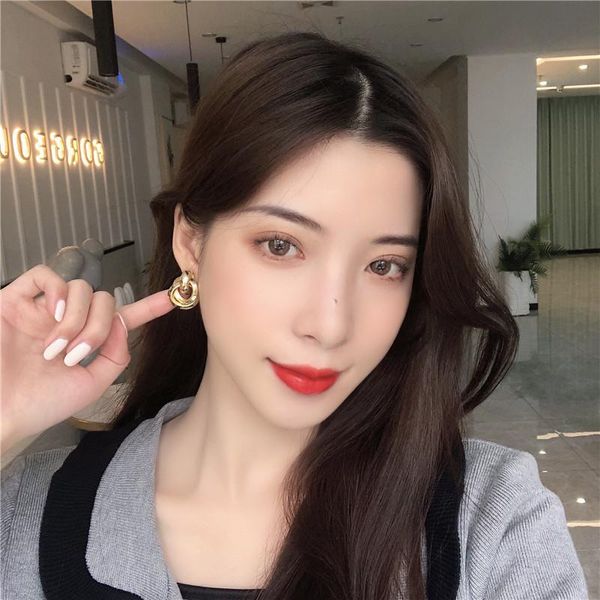 

hyperbole intertwine drop earring chunk golden alloy hollow earrings for women ladies luxury party gifts jewellery dangle & chandelier, Silver