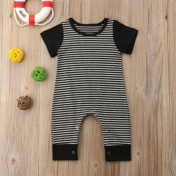 

newborn infant baby boy romper jumpsuit clothes outfits casual short sleeve, White