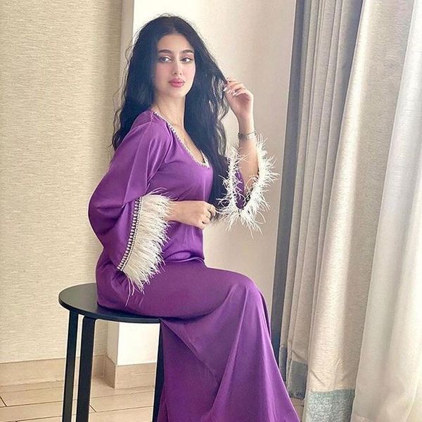 

ethnic clothing maxi dress spring 2021 purple fashion v neck long sleeve muslim arabic clothes dresses women traditional abaya dashiki, Red
