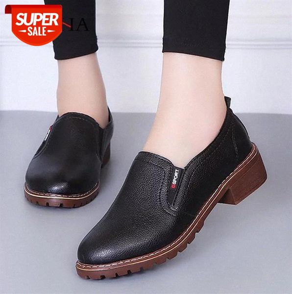 

women flat shoes 2021 new slip on shoes woman loafers solid comfortable square heel ladies casual zapatos de mujer #rw0q