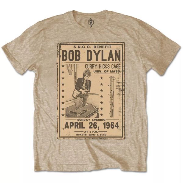 

bob dylan gig flyer 1964 rock licensed tee t-shirt men, White;black