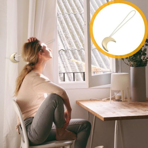 

curtain & drapes 1pc moon-shaped buckle punch-magnetic tie band tieback