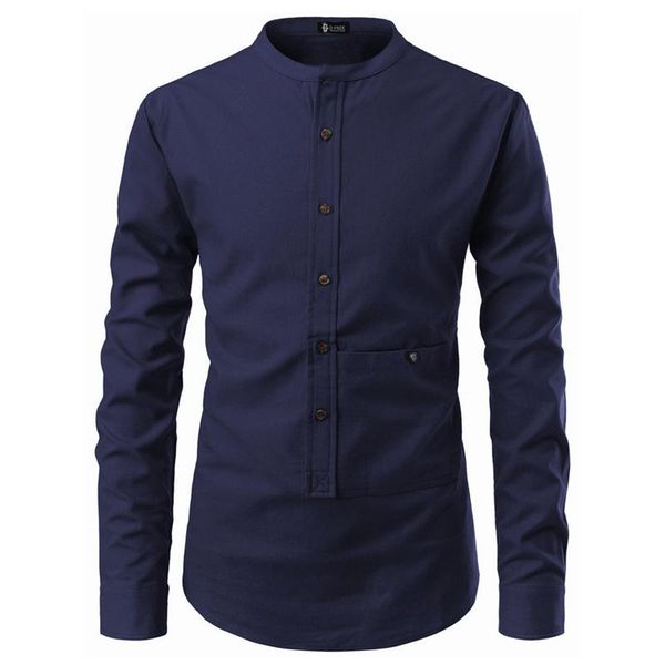 

men's casual shirts crew neck long sleeve blouse plain color full for men 2021 streetwear fashion korean clothes, White;black