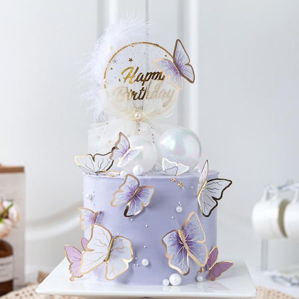 

other event & party supplies butterfly cake ers happy birthday handmade painted wedding decoration baking