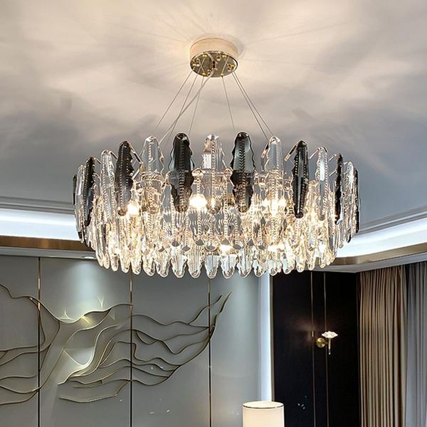 

chandeliers luxury crystal chandelier lighting living room decoration atmospheric dining light post modern lamps