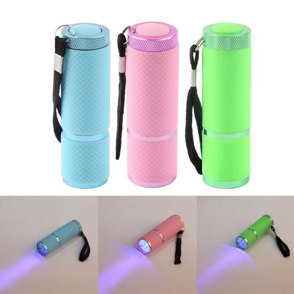 

portable mini 9 led nail dryer curing gel lamp torch for uv polish no1 art kits