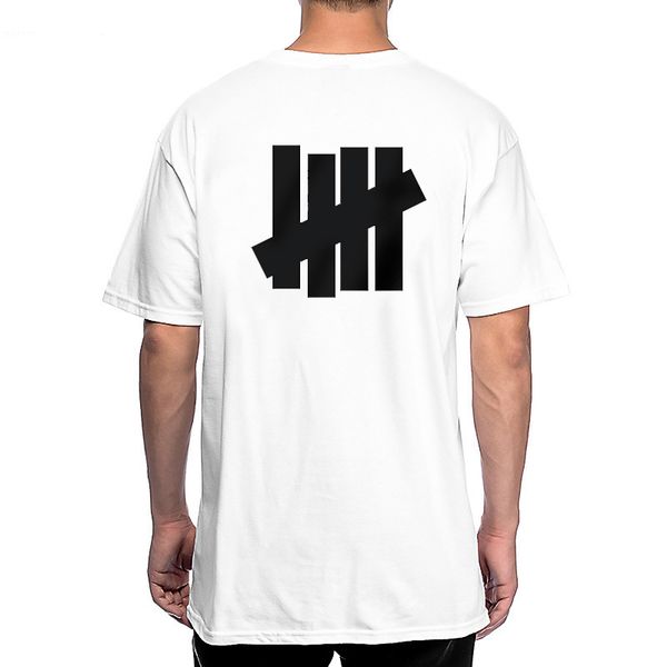 

japanese tide 19ss undefeated basic logo t shirts men and women the couples 100% cotton casual simple all-match short sleeve printed t-shirt, White;black