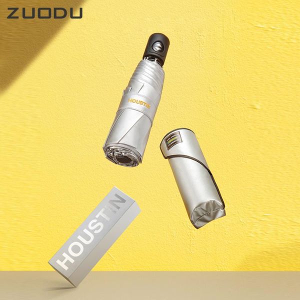 

umbrellas zuodu automatic parasol folding uv protection women sun umbrella rain small portable windproof travel pocket silver coating g5g