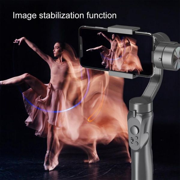 

smartphone stabilizer tripod head bluetooth mobile phone selfie stick anti-shaking rotatable 3-axis gimbal tripode heads
