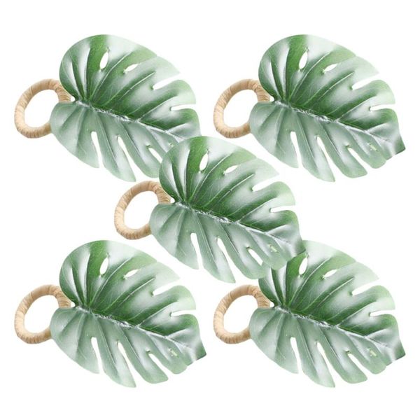 

5pcs creative turtleback leaves napkin decor adorable decorative clips rings
