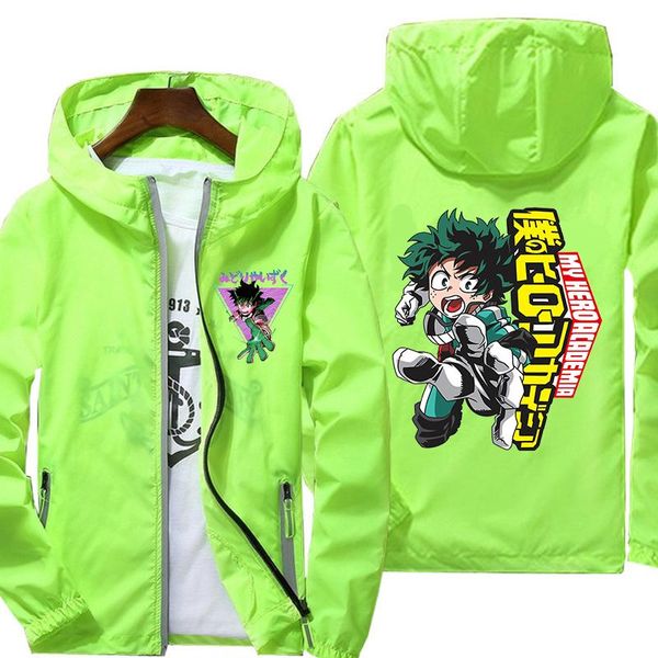 

men's jackets anime deku--midoriya izuku ultra-thin hooded sunscreen clothing camping outdoor sports fishing quick-drying waterproof, Black;brown