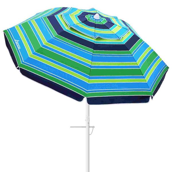 

tents and shelters mov1810 6.5ft beach umbrella outdoor sunshade crank adjustable canopy for garden deck backyard pool