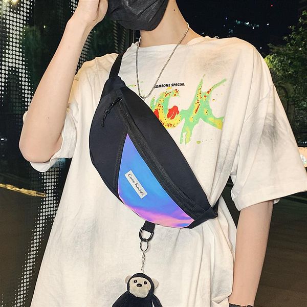 

waist bags chest bag couple ins fashion brand sports shoulder personality reflective messenger summer girl hip-hop