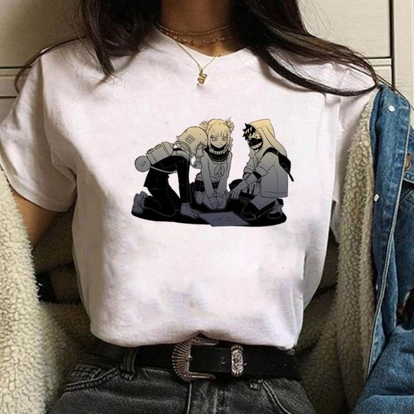 

women's t-shirt my hero academia fashion short sleeve loose woman, White