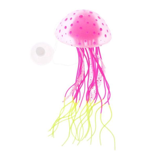 

aquarium fluorescent jellyfish fish tank decoration authentic simulation trumpet goldfish decor q0ka decorations