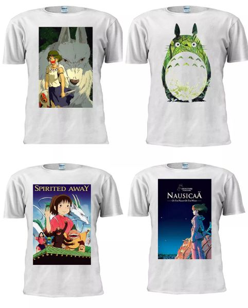 

Princess Mononoke Spirited Away Totoro Anime Movies T Shirt Unisex White Tee 1, Mainly pictures