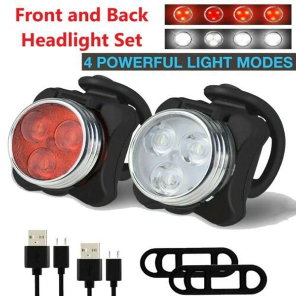 

rechargeable usb led bright bicycle warning light waterproof for cycling outdoor drop bike lights