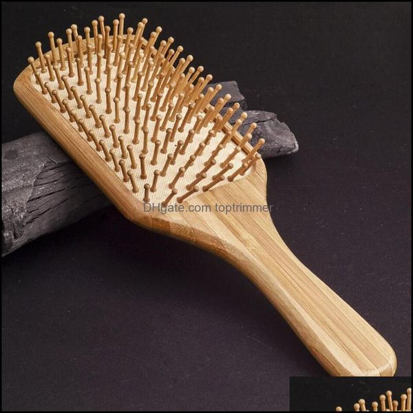 

brushes care & styling tools productswooden bamboo brush pin hairbrush scalp mas imp hair health wood paddle detangling comb d30 drop delive, Silver