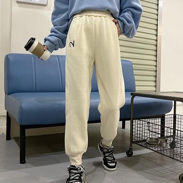 

pants women korean straight leg stretch waist trousers casual loose femme pt011 women's & capris, Black;white