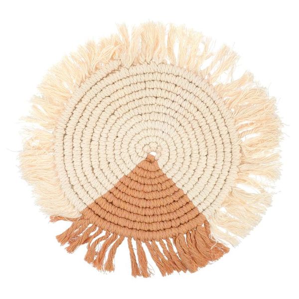 

table cloth macrame coffee beverage beer mugs mat heat-resistant tablecloth