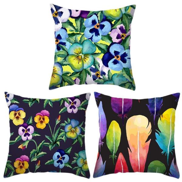 

cushion/decorative pillow tropical color feather cushion cover green jungle leaf peachskin throw case plant sofa bed home decorative pillows