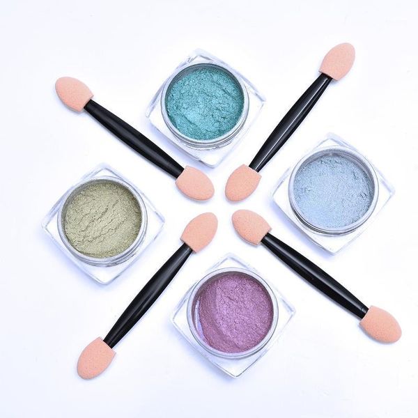 

1g mirror nail glitters powder chrome pigment manicure art decoration1, Silver;gold