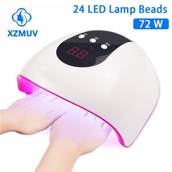 

nail lamp 72w uv led dryer for curing gels polish with smart sensor art salon equipment nails dryers1