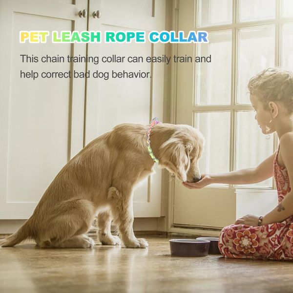 

cat collars & leads 1pc dog pulling strap collar harness rainbow chain