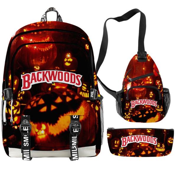 

backpack women men backpacks halloween backwoods cigars bags students school teenage boys girls three pieces