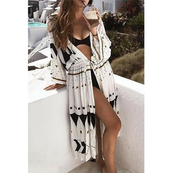 

beachwear cover up boho style women dress  beach tunic bikini cover-ups sarong summer maxi ladies dresses women's swimwear, White;black