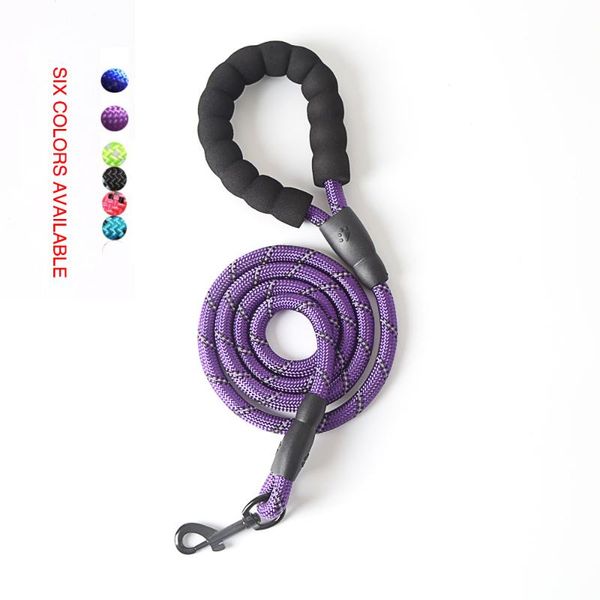 

lightweight small and medium-sized dog leash eva pet purple collars & leashes